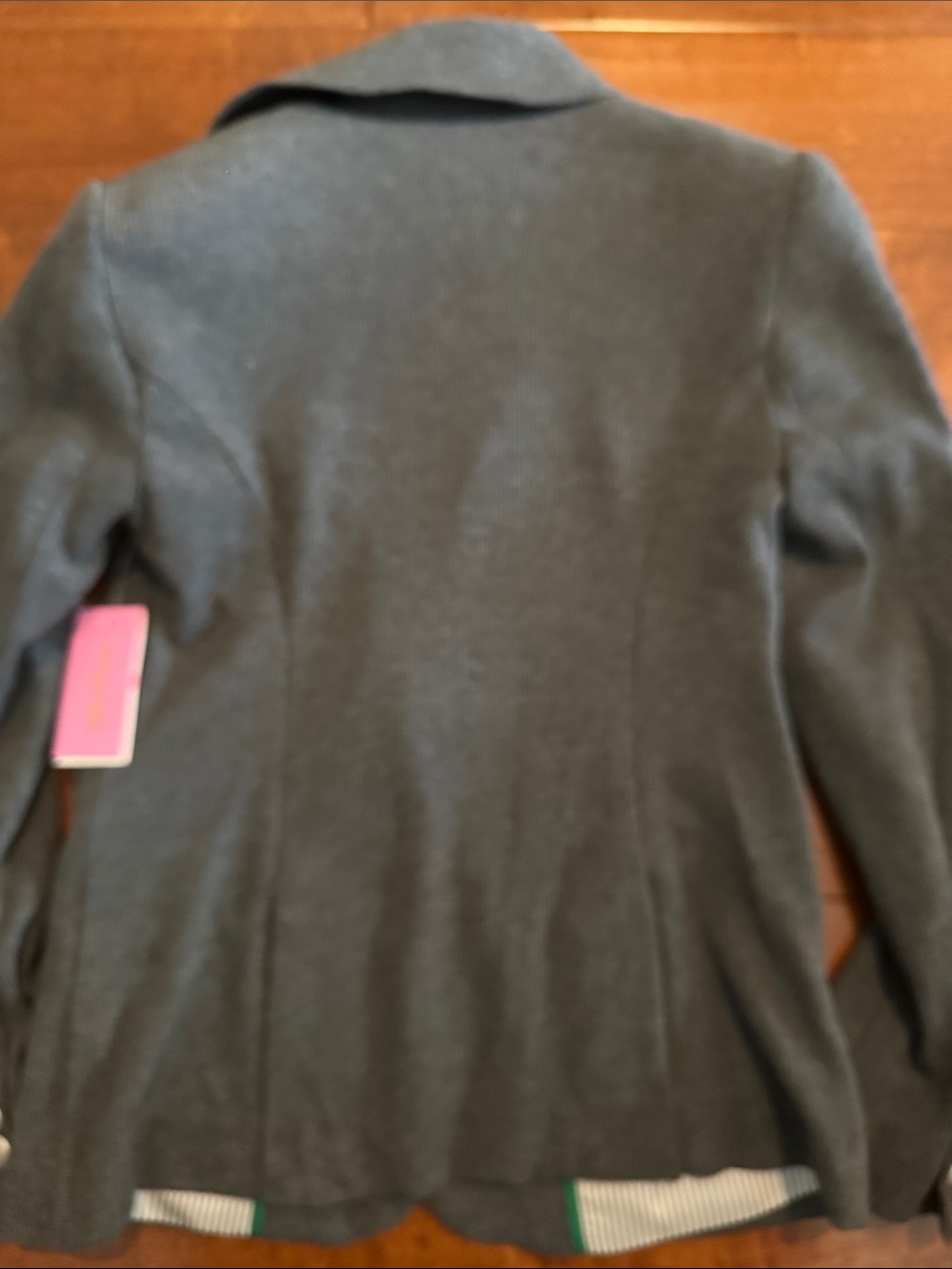 Riley & Rae Heather Grey Knit Single-Button Blazer - Picture 6 of 8